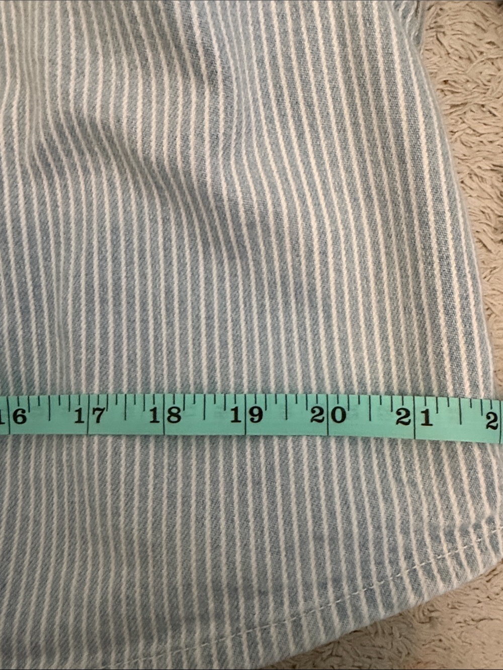 Sezane Light Blue Striped Jean Jacket - Picture 8 of 10